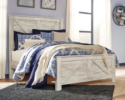 Bellaby Queen Crossbuck Panel Bed, Whitewash, large