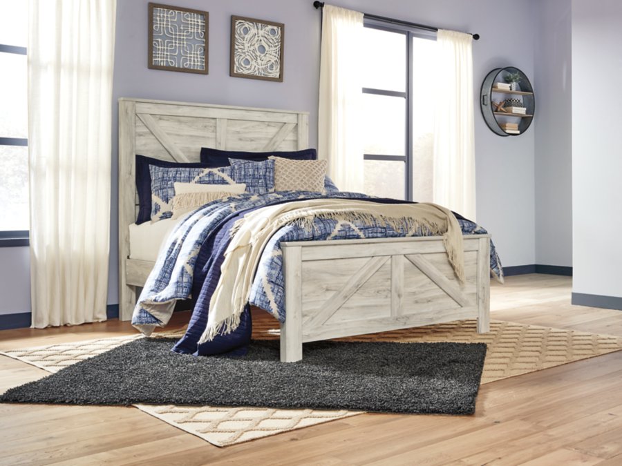 Cama con paneles Bellaby Queen Crossbuck, tocador y espejo - image 7