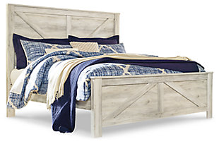 Bellaby King Crossbuck Panel Bed With, Country Style King Bed Frame With Headboard Farmhouse
