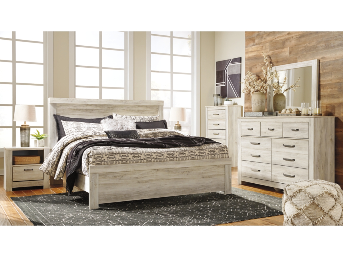 Bellaby King Panel Bed - White Wash