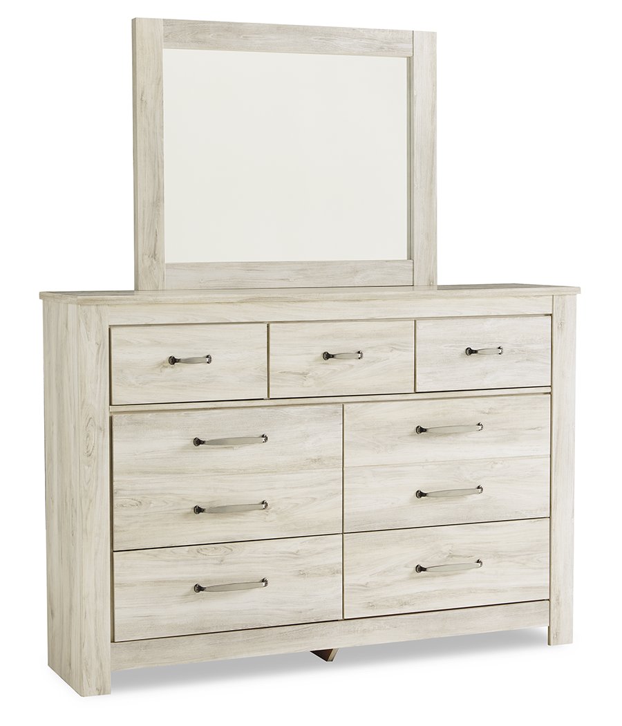 Cama con paneles Bellaby Queen Crossbuck, tocador y espejo - image 4