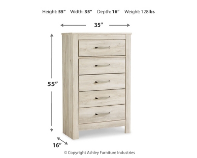 Bellaby Chest of Drawers, Whitewash, large