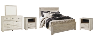 APG-B331-QP7 Bellaby Queen Panel Bed with Mirrored Dresser and  sku APG-B331-QP7