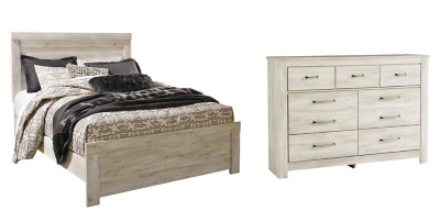 APG-B331-QPD Bellaby Queen Panel Bed with Dresser, Whitewash sku APG-B331-QPD