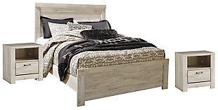 Bellaby Queen Panel Bed with 2 Nightstands, , large