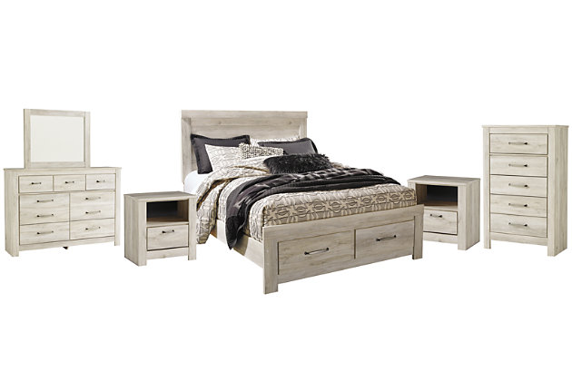 Bellaby Queen Platform Bed With 2, Bellaby King Platform Bed With 2 Storage Drawers