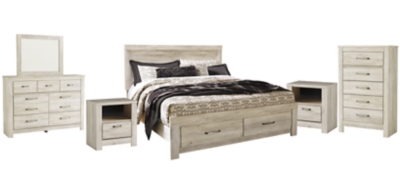 APG-B331KSNC Bellaby King Platform Bed with 2 Storage Drawers w sku APG-B331KSNC