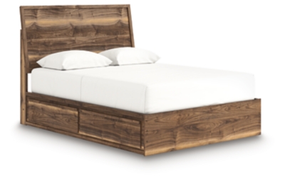 Zadilyn Queen Panel Bed with Storage, Brown, large