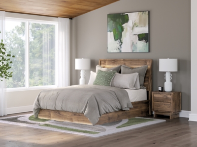 Zadilyn Queen Panel Bed, Brown, rollover