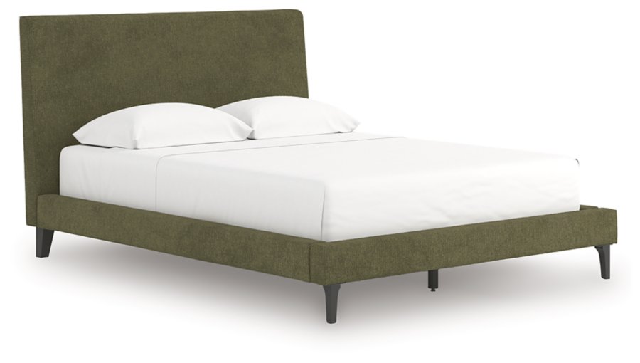 Cama tapizada tamaño queen, tocador y espejo Zadilyn - image 10