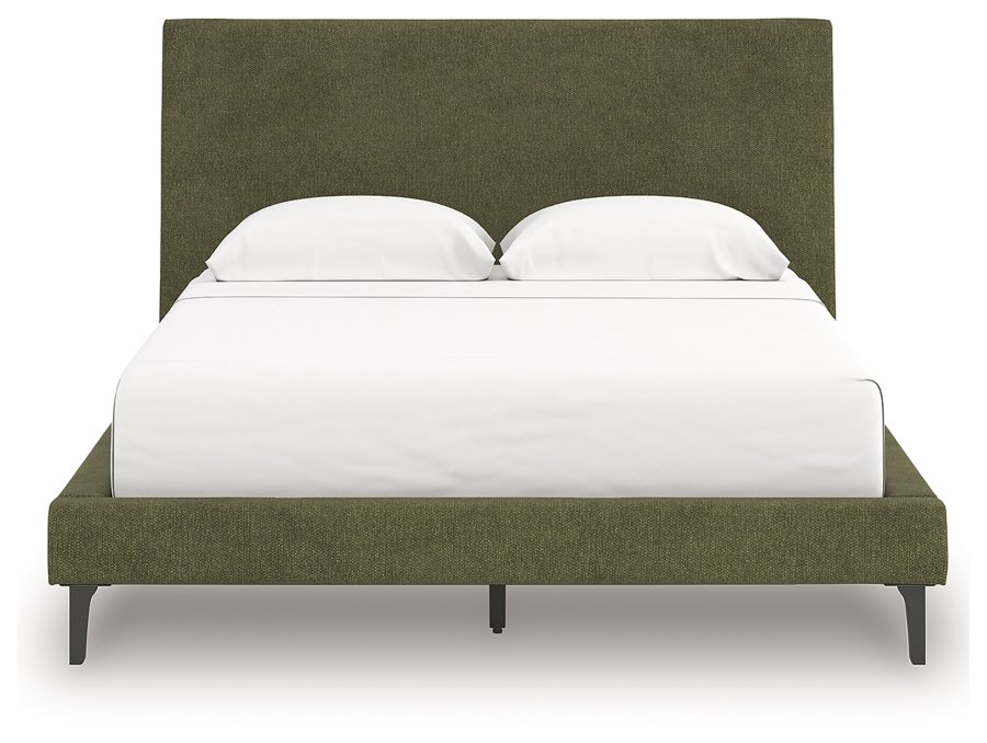 Cama tapizada tamaño queen, tocador y espejo Zadilyn - image 9
