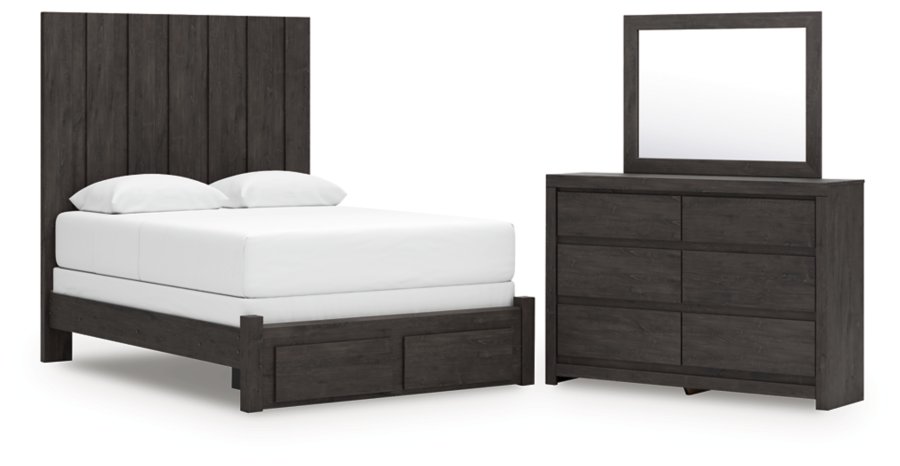 Cama con almacenaje, cómoda y espejo Parlayon Queen - image 1