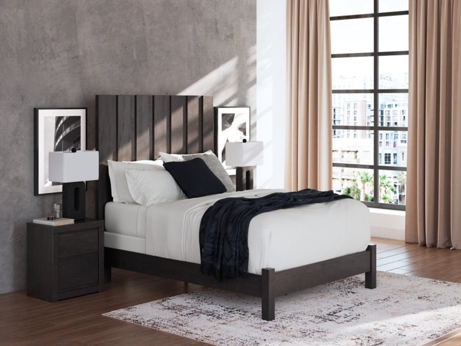 Cama con cabecero Parlayon Queen, cómoda y espejo - image 17