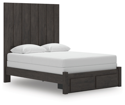 Parlayon Queen Panel Storage Bed, Charcoal, large