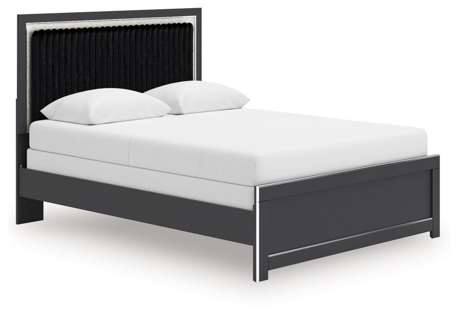 Birmonton Queen Upholstered Panel Bed, Dresser and Mirror - image 10