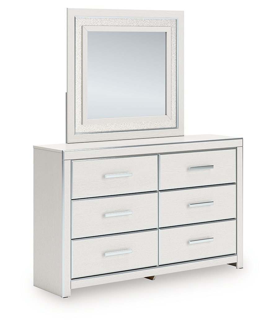 Birmonton Queen Upholstered Panel Platform Bed, Dresser and Mirror - image 3