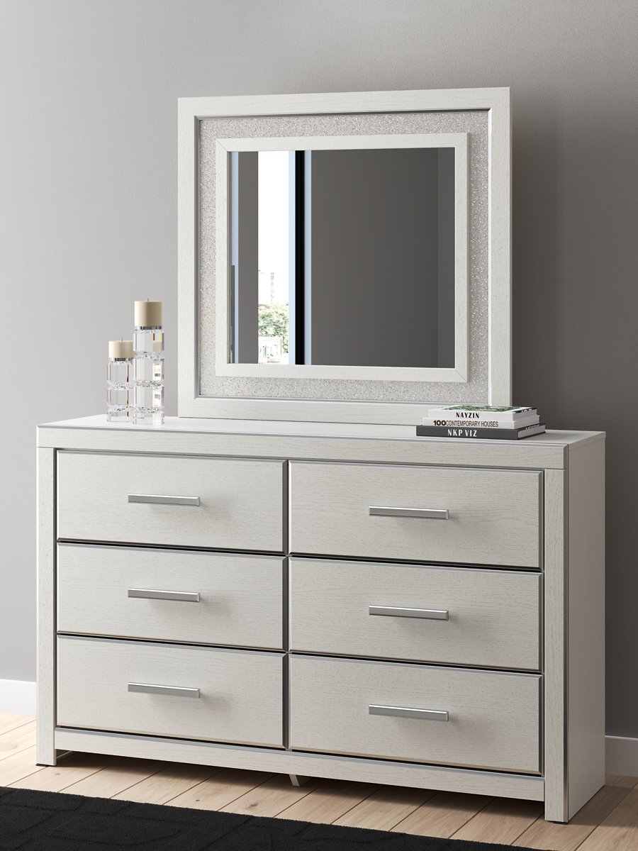 Birmonton Queen Upholstered Panel Platform Bed, Dresser and Mirror - image 15