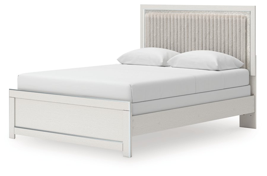Birmonton Queen Upholstered Panel Bed, Dresser and Mirror - image 14