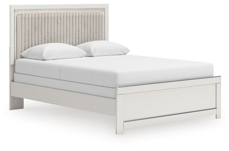 Birmonton Queen Upholstered Panel Bed, Dresser and Mirror - image 10