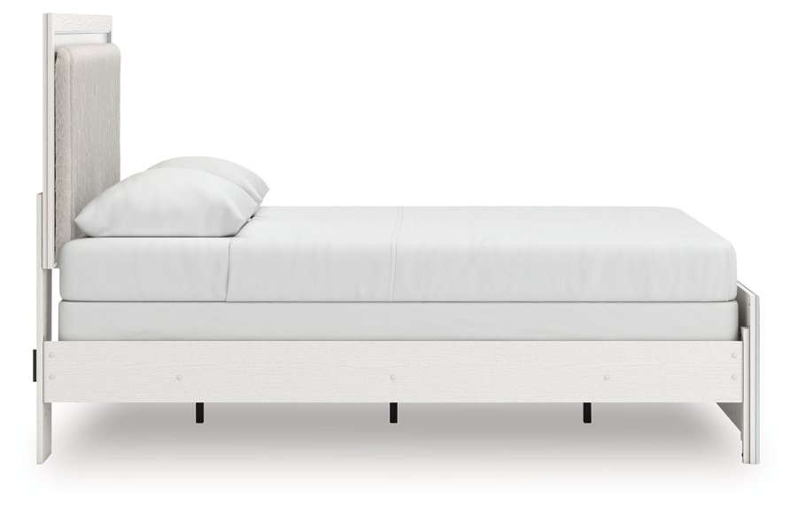 Birmonton Queen Upholstered Panel Bed, Dresser and Mirror - image 11