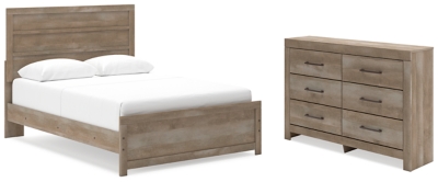 APG-B3580B2-4P Gachester Queen Panel Bed with Dresser, Tan sku APG-B3580B2-4P