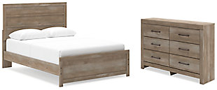 Gachester Queen Panel Bed with Dresser, Tan, large