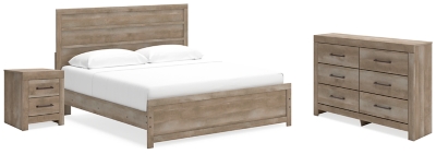 Gachester King Panel Bed with Dresser and Nightstand