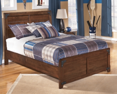 Delburne Full Panel Bed, Medium Brown, large