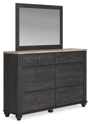 Nanforth Dresser and Mirror, Two-tone, large
