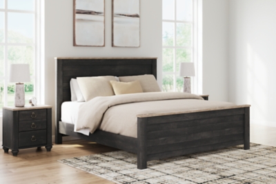 Nanforth King Panel Bed, Two-tone, rollover