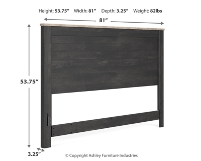 Nanforth King/California King Panel Headboard, Graphite, large