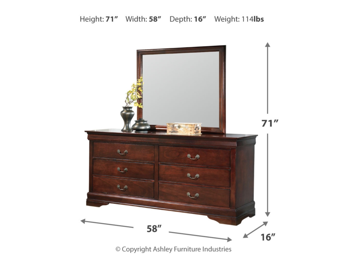 Alisdair 6 Drawer Dresser and Mirror