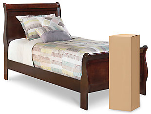 Alisdair Twin Sleigh Bed with 8" Memory Foam Mattress, , large