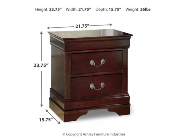 バスライトイヤー　(ウォルナット) 2脚 Alisdair King Sleigh Bed with 2 Nightstands | Ashley