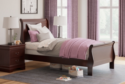 APK-B376-TSB Alisdair Twin Sleigh Bed, Reddish Brown sku APK-B376-TSB