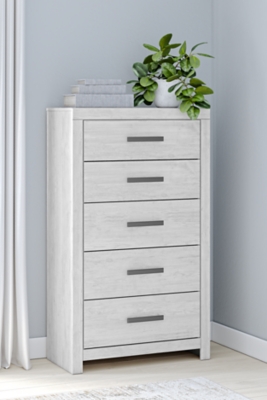 Cayboni 5 Drawer Chest of Drawers, Whitewash