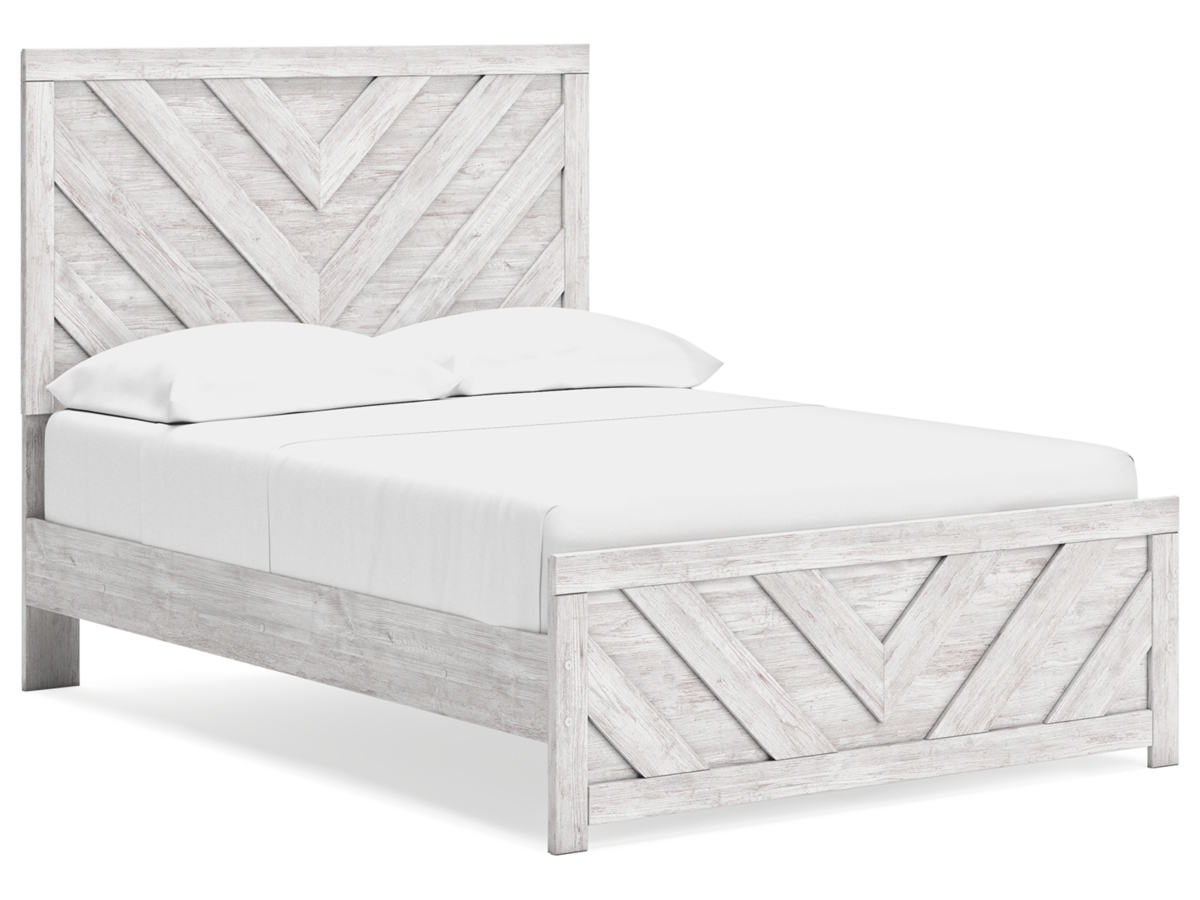 Cayboni Full Panel Bed - Whitewash Cayboni Full Panel Bed - Whitewash