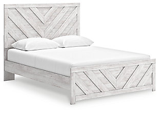 Cayboni Queen Panel Bed, Whitewash, large