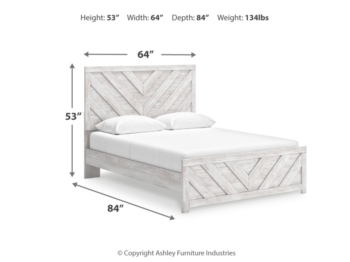 Cayboni Queen Panel Bed - Whitewash