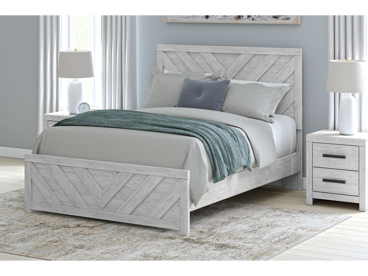 Cayboni Queen Panel Bed - Whitewash