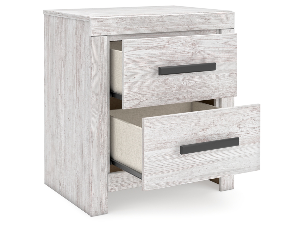 Cayboni King Panel Bed with Mirrored Dresser, Chest and 2