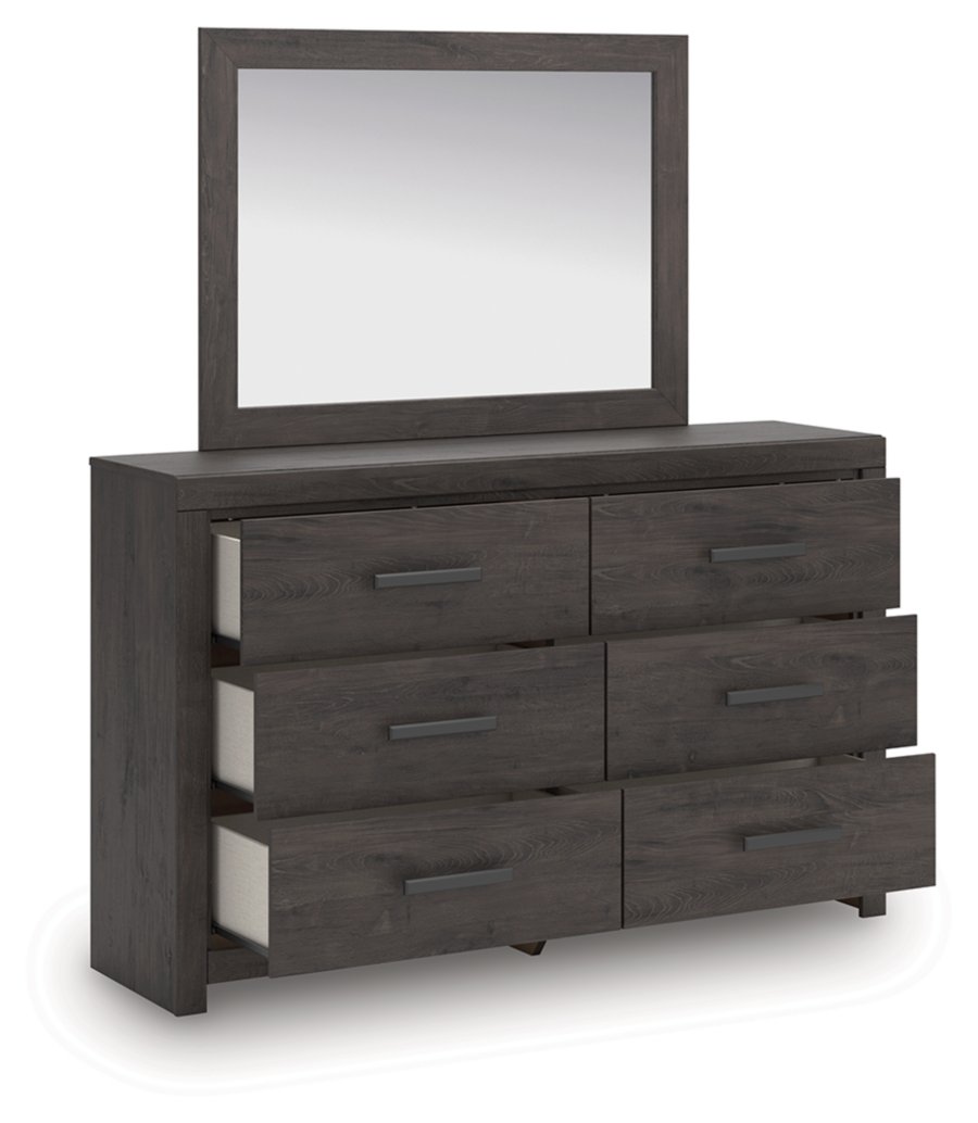Cama Prendonea de dos paneles, cómoda y espejo - image 4