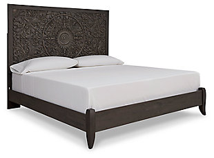 Paxberry King Panel Bed, Black, large