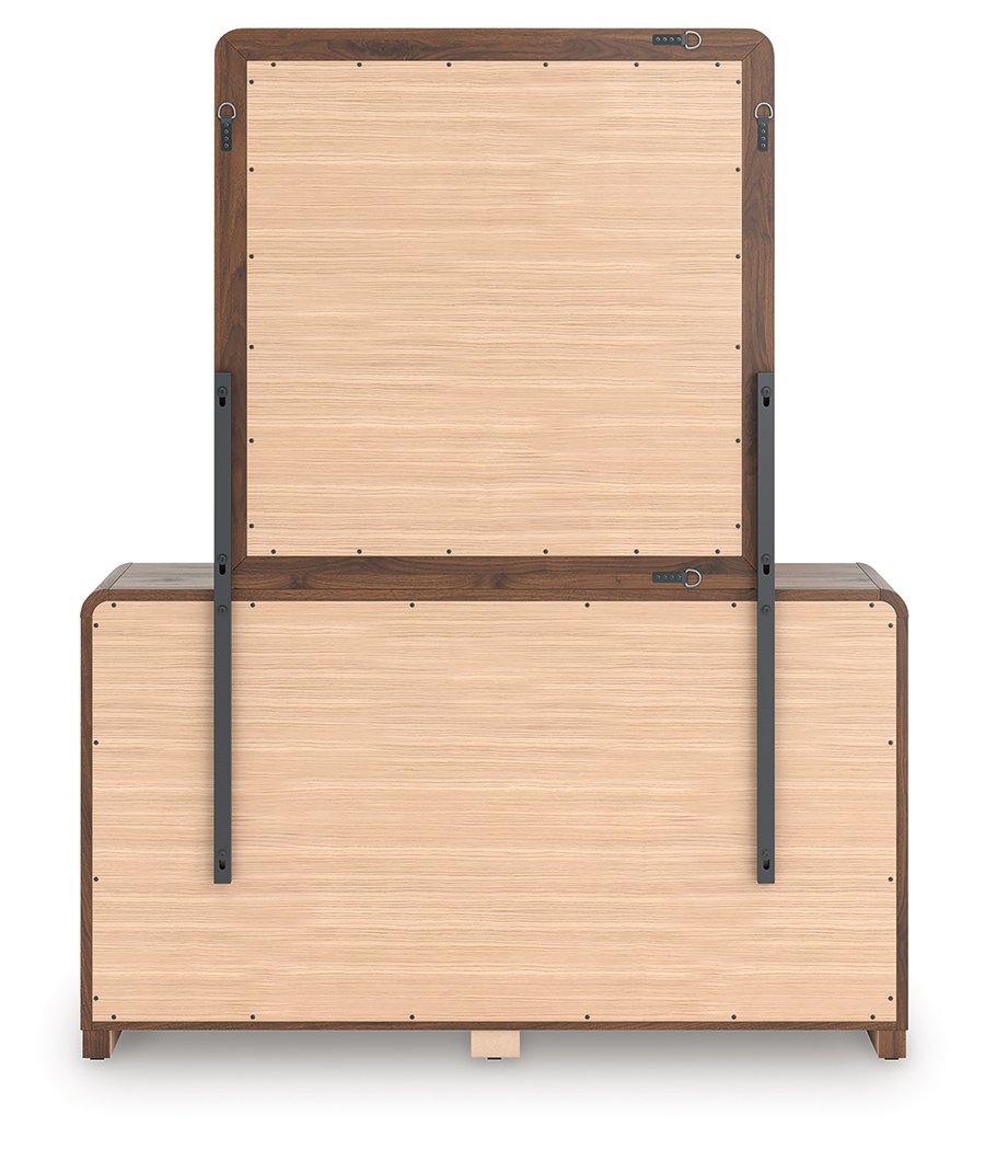 Cama de panel Queen, cómoda y espejo Hollinaze - image 6
