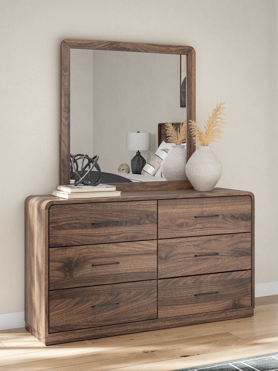 Cama de panel Queen, cómoda y espejo Hollinaze - image 15