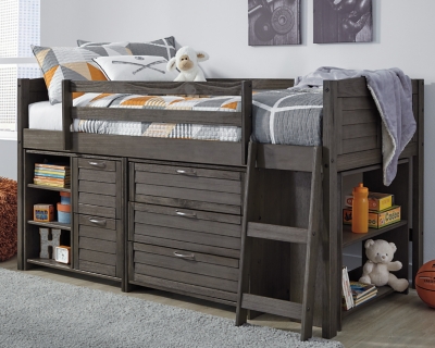 boy's loft & storage twin bed