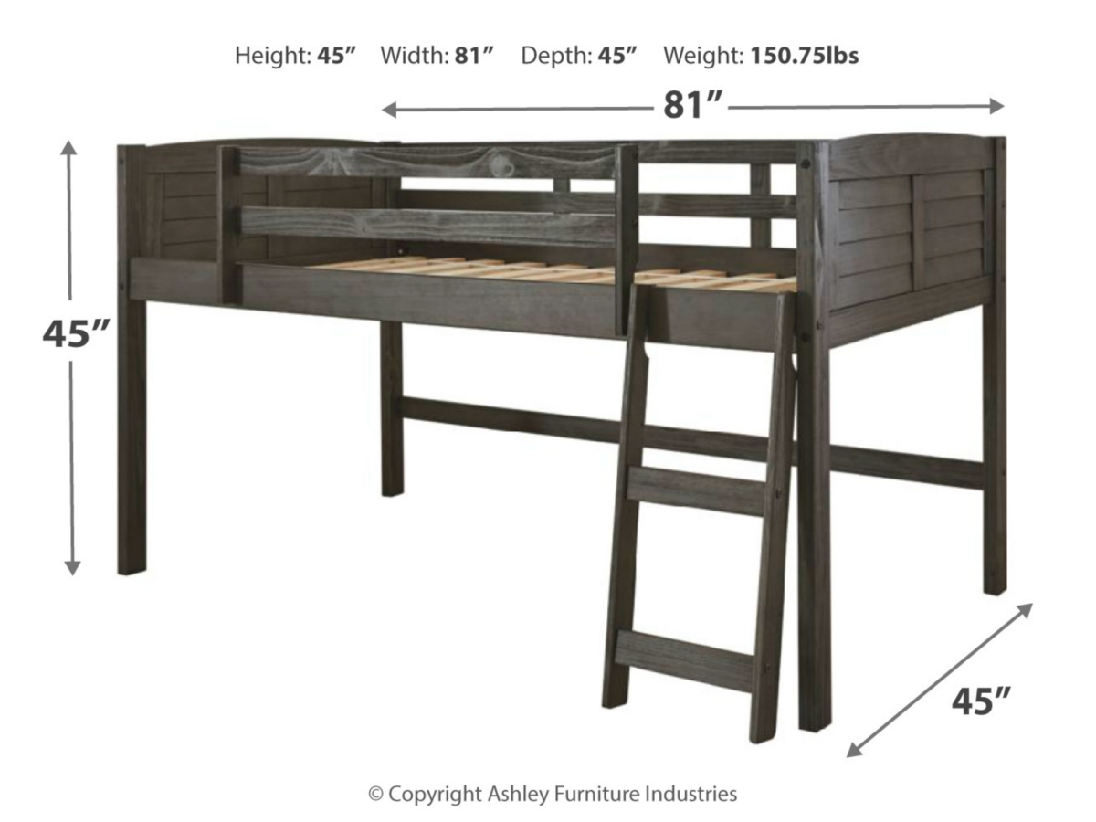 Caitbrook Twin Loft Bed Frame | Ashley