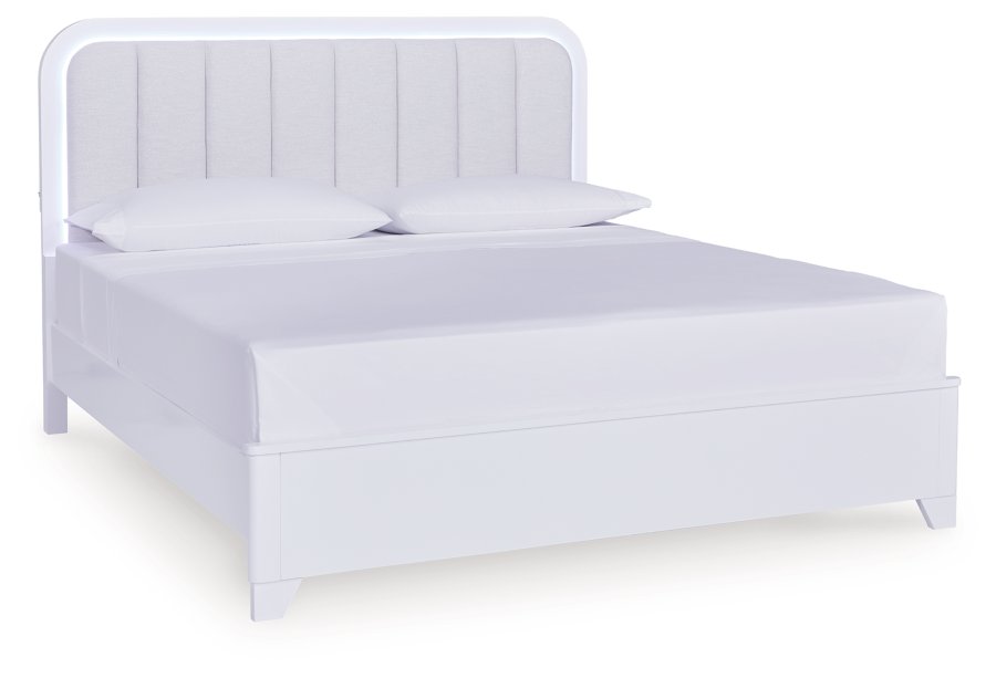 Frostlyn King Upholstered Panel Bed - image 2