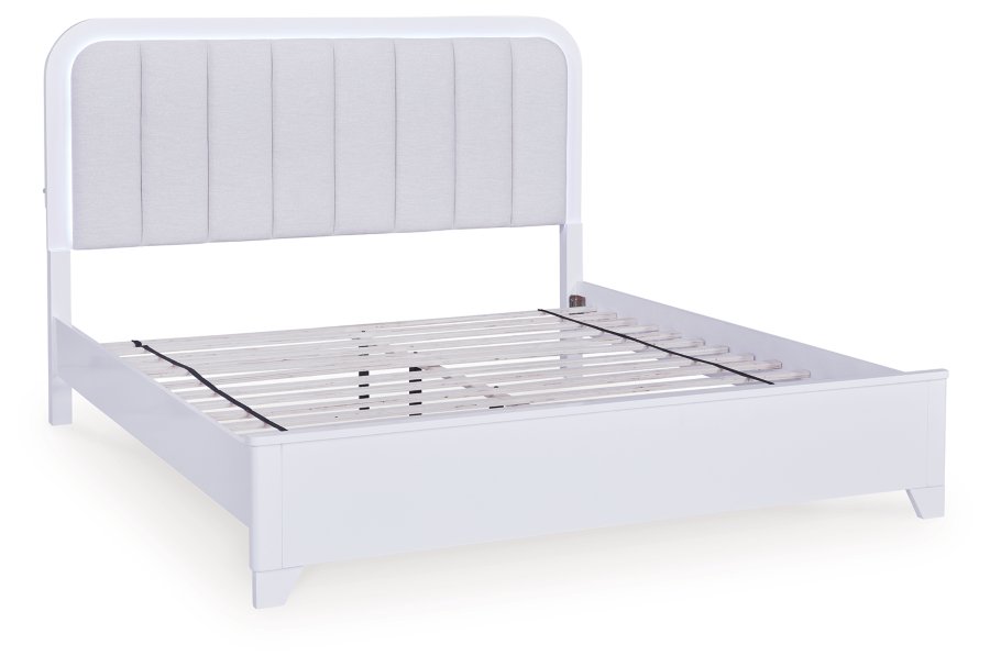 Frostlyn King Upholstered Panel Bed - image 3