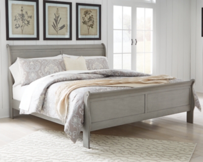 Kordasky California King Sleigh Bed, Gray, large